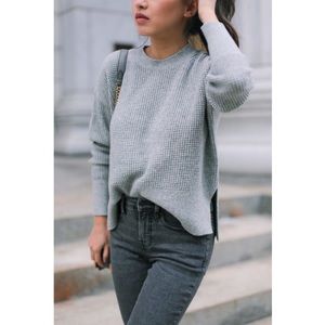 Everlane Gray Crew Neck Sweater